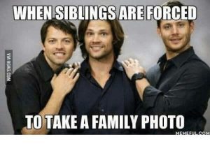 A funny relatable meme about siblings