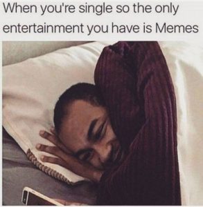 Funny meme about single life.
